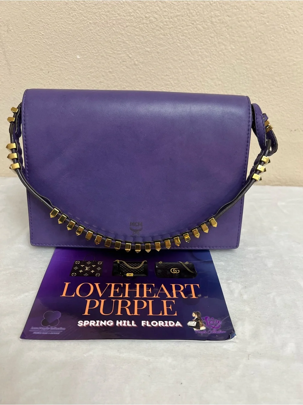 AUTH MCM CROSSBODY PURPLE
